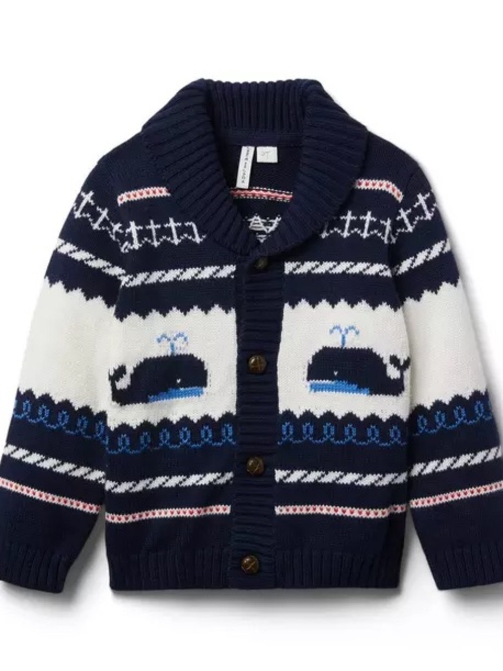 NWT Janie and Jack Whale Cardigan Sweater